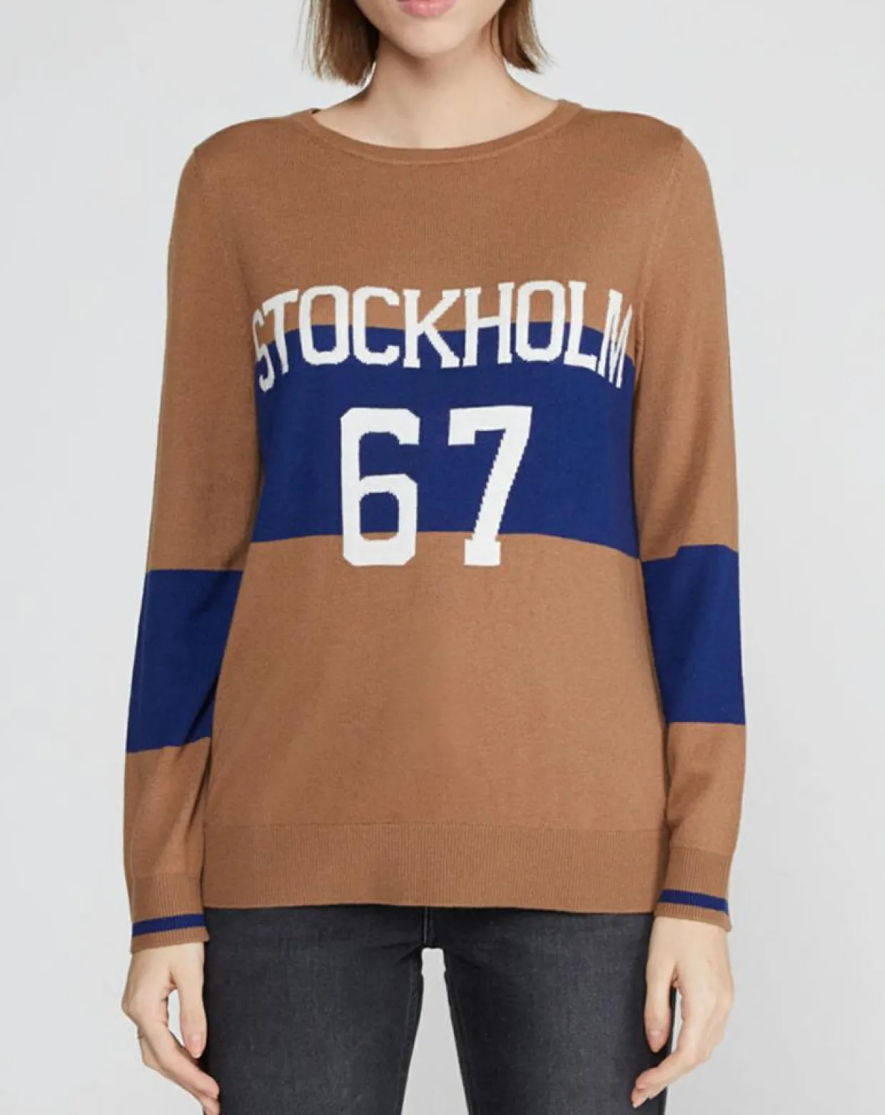 Pull fin en Laine & Cachemire mélangés Stokholm Klook camel-Marc O'Polo