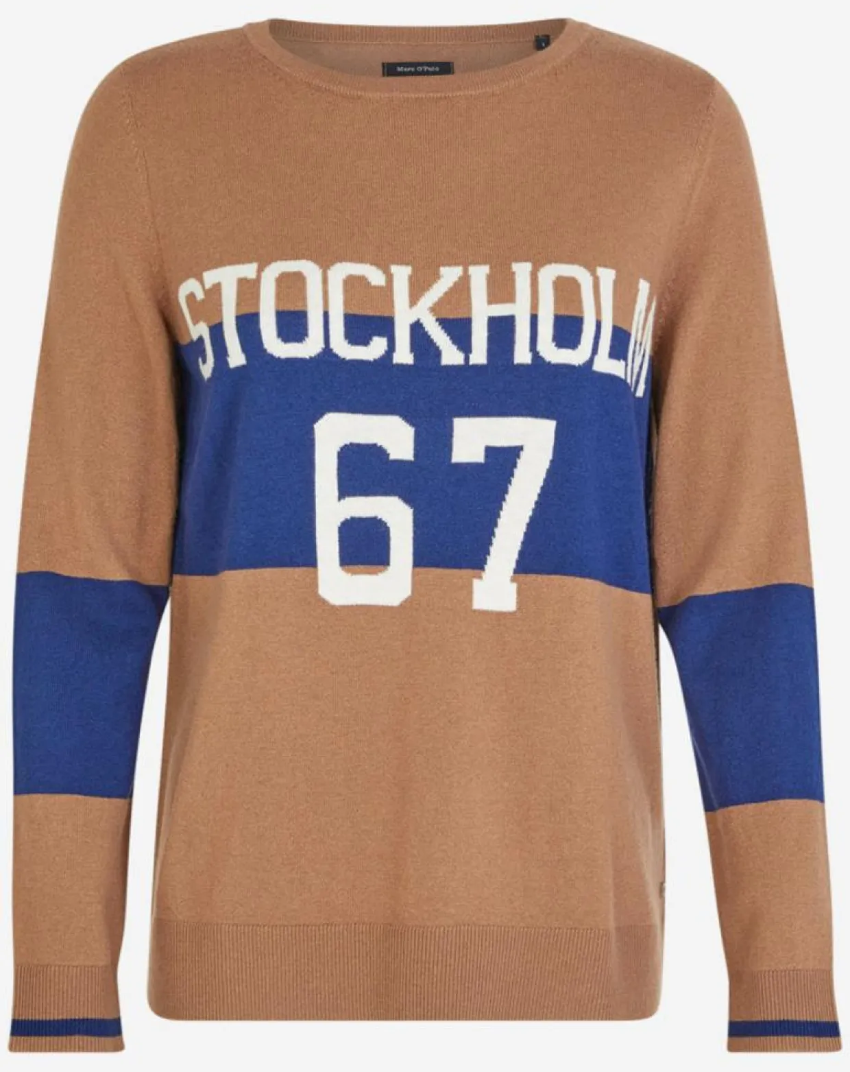 Pull fin en Laine & Cachemire mélangés Stokholm Klook camel-Marc O'Polo
