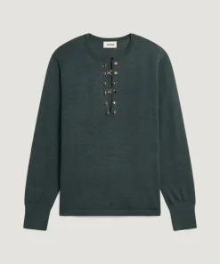 Femme Rodier Pulls^Pull Freyja 100% Laine chaine col V vert de gris