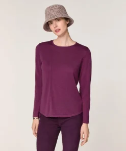 Femme Rodier Pulls^Pull Frieda 100% laine col rond violet cassis