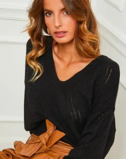 Femme Fleur de cachemire Pulls^Pull Gabriella noir