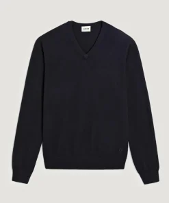 Homme Rodier Pulls^Pull Gaspard 100% laine col V bleu nuit