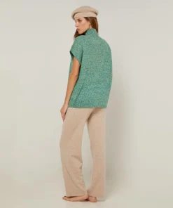 Femme Rodier Pulls^Pull Gaétane coll roulé sans manches vert