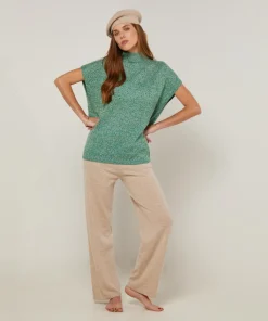 Femme Rodier Pulls^Pull Gaétane coll roulé sans manches vert