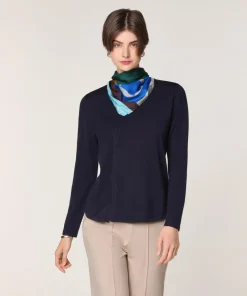 Femme Rodier Pulls^Pull Gertrude 100% laine col rond bleu marine