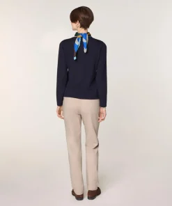 Femme Rodier Pulls^Pull Gertrude 100% laine col rond bleu marine