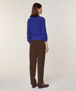 Pull Gisèle 100% Laine Cache-Cœur bleu outremer-Rodier New