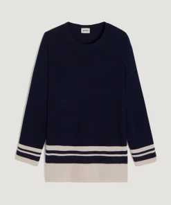 Pull Giuliana rayures inférieures bleu nuit-Rodier Best