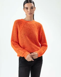 Pull Graphe ultra orange-Bleu Blanc Rouge Sale