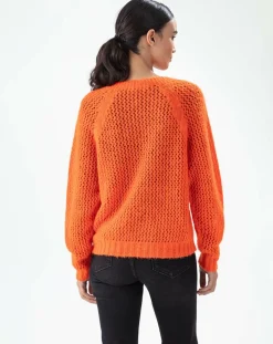Pull Graphe ultra orange-Bleu Blanc Rouge Sale