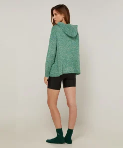 Femme Rodier Pulls^Pull Hortensia à capuche chiné vert