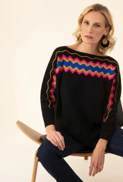 Pull Hylda noir-Bleu Blanc Rouge Sale