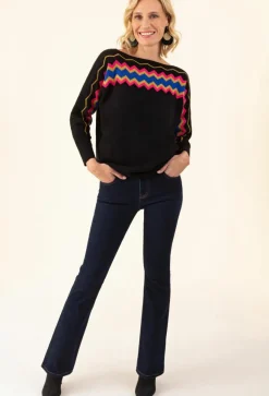 Pull Hylda noir-Bleu Blanc Rouge Sale