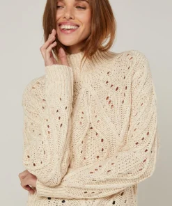 Pull Ivanna en Laine mélangé blanc ivoire-Rodier Sale