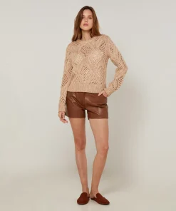Pull Javotte en Coton & Laine beige ficelle-Rodier Clearance