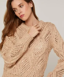 Pull Javotte en Coton & Laine beige ficelle-Rodier Clearance