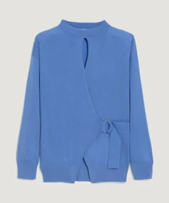 Pull Julie-Rose 100% laine cache-coeur bleu horizon-Rodier Sale