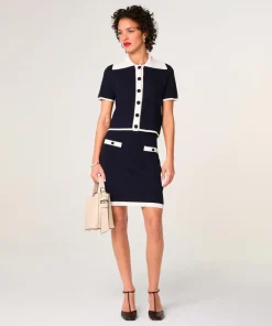 Pull Julie-Rose manches courtes bleu marine-Rodier