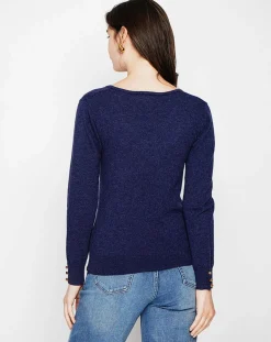 Pull Juliette bleu nuit-Cachemire & Jo Discount