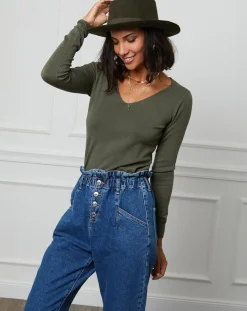 Pull Juliette kaki-Soft Cashmere Outlet