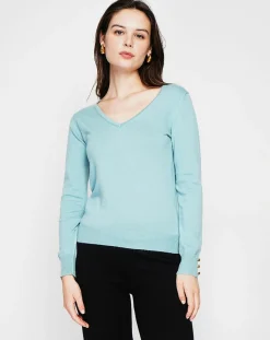 Pull Juliette turquoise-Cachemire & Jo Online
