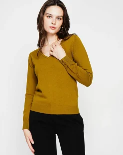 Femme Cachemire & Jo Pulls^Pull Juliette vert olive