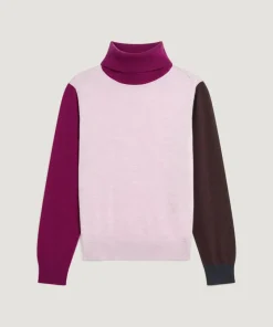 Femme Rodier Pulls^Pull Klarys 100% Laine col roulé multicolore rose pâle