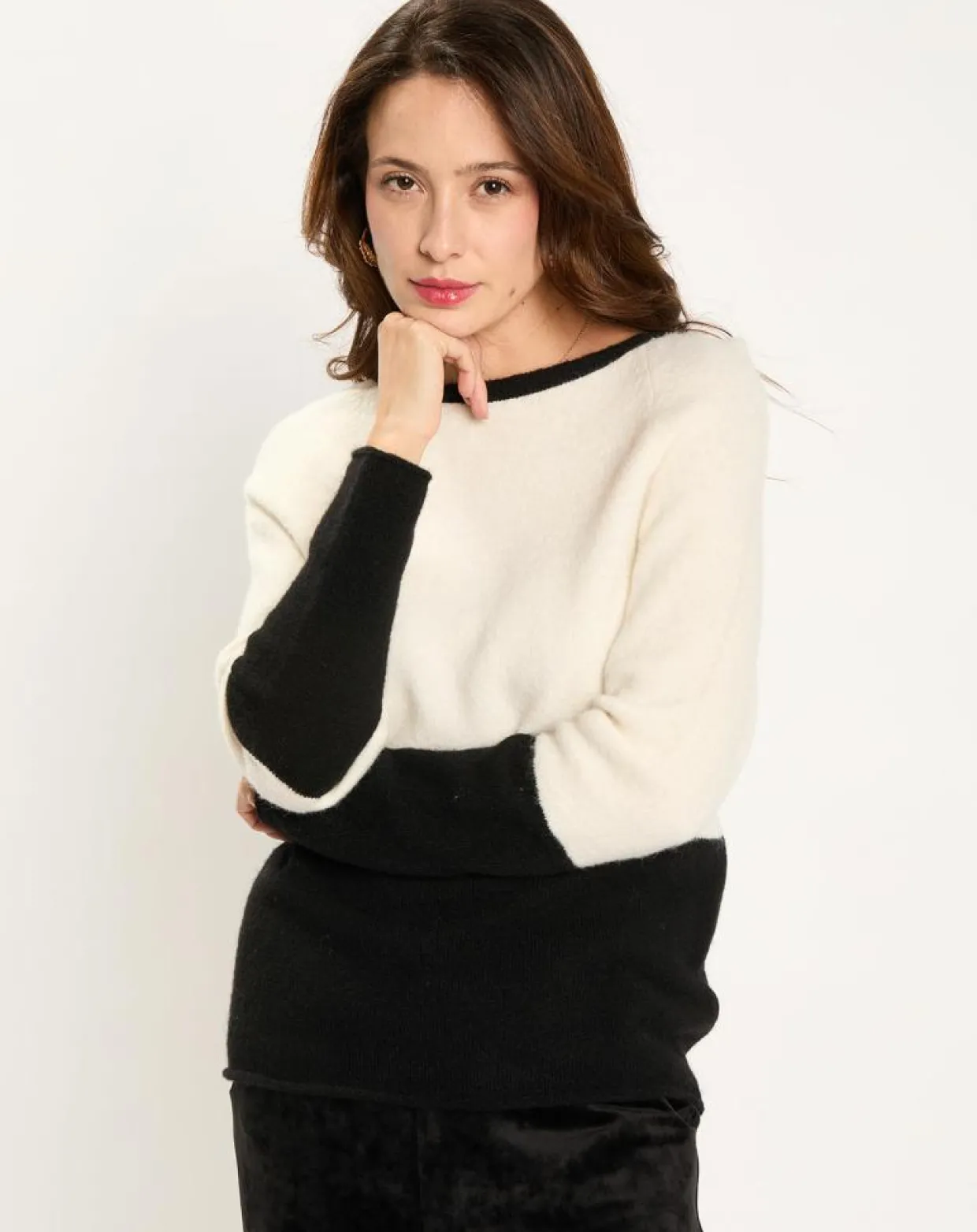 Pull Léa écru/noir-Lauren Vidal Online