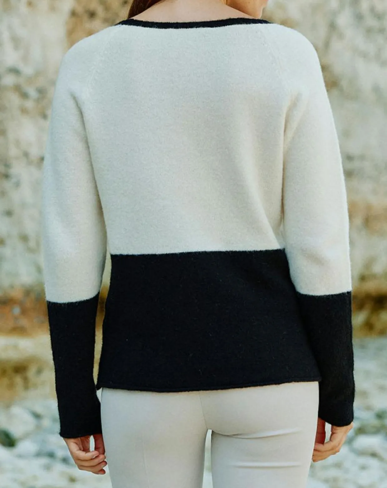 Pull Léa écru/noir-Lauren Vidal Online