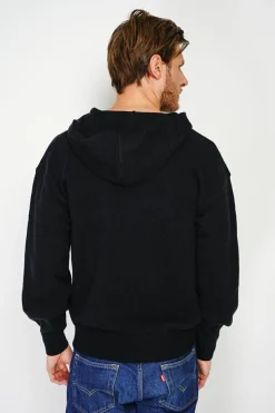 Homme C&Jo Pulls^Pull large à capuche en Cachemire mélangé noir