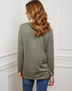 Pull Laury kaki-Fleur de cachemire Best