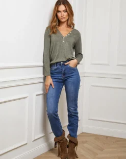 Pull Laury kaki-Fleur de cachemire Best