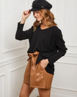 Femme Fleur de cachemire Pulls^Pull Linoi noir