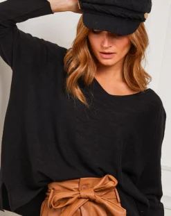 Femme Fleur de cachemire Pulls^Pull Linoi noir