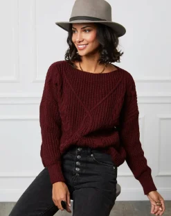 Femme L'Armoire de Suzette Pulls^Pull Louise bordeaux