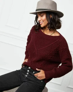 Femme L'Armoire de Suzette Pulls^Pull Louise bordeaux