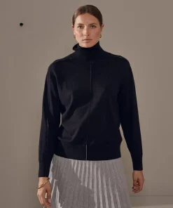 Pull Mahaut, col roulé noir-Rodier