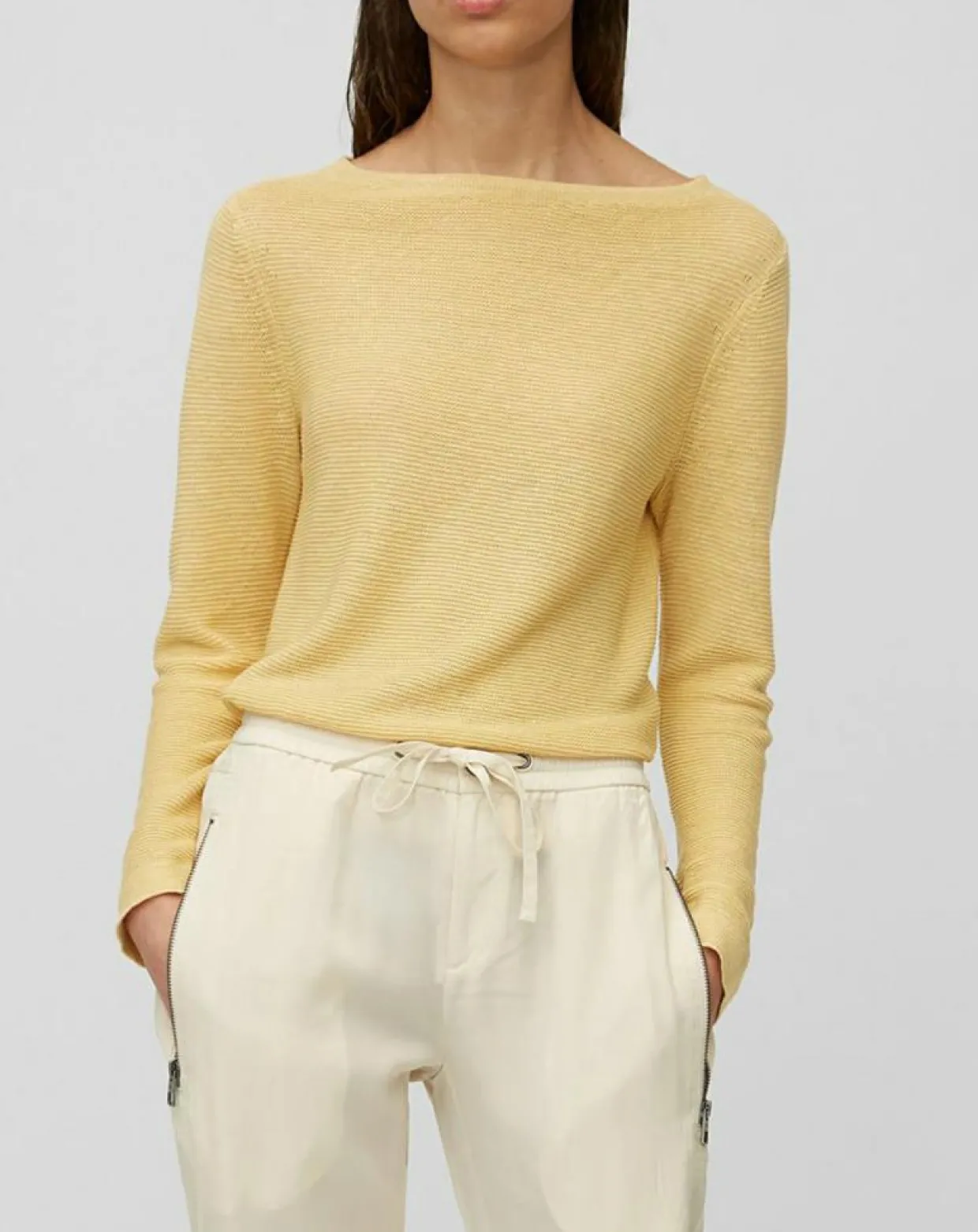 Femme Marc O'Polo Pulls^Pull maille 100% Lin jaune