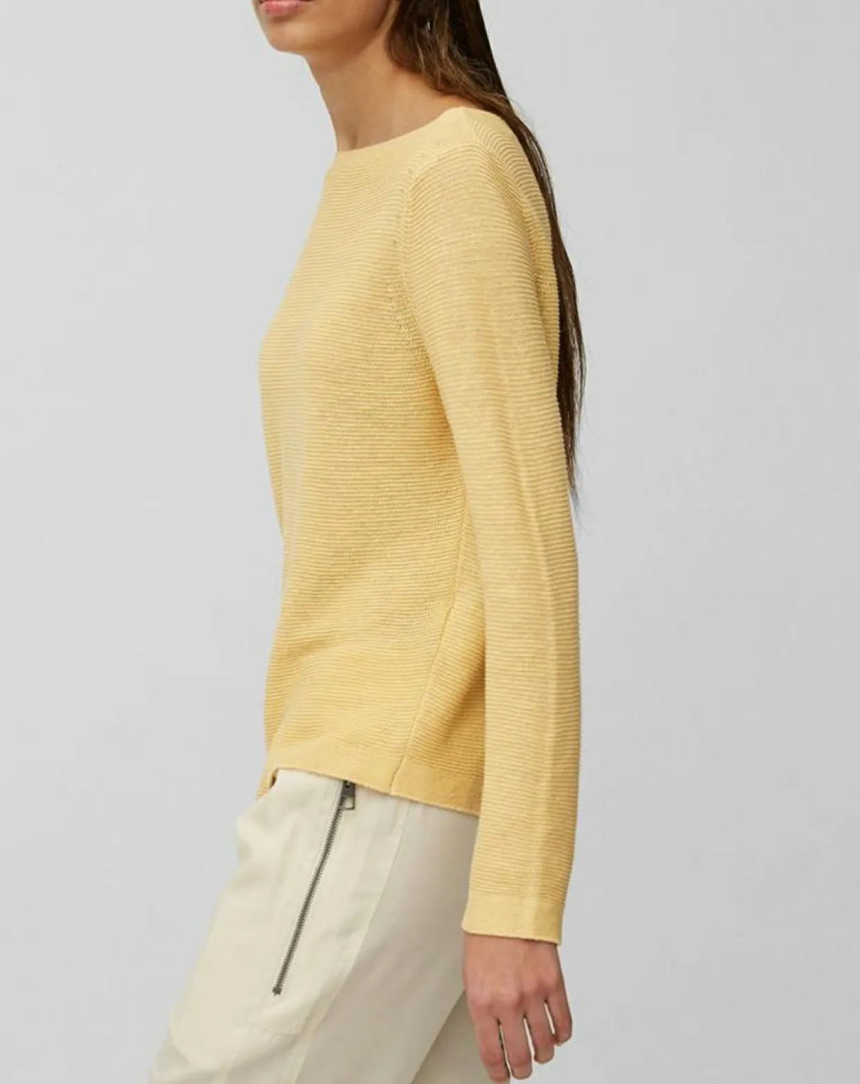 Femme Marc O'Polo Pulls^Pull maille 100% Lin jaune