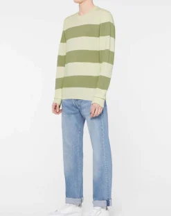 Pull Marinière beige/vert-Hackett London New