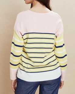 Femme Devernois Pulls^Pull marinière en Laine mélangée Abime jaune/écru