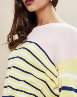Femme Devernois Pulls^Pull marinière en Laine mélangée Abime jaune/écru