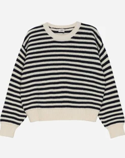 Femme An'ge Pulls^Pull marinière Jeanne en Laine mélangée écru/marine