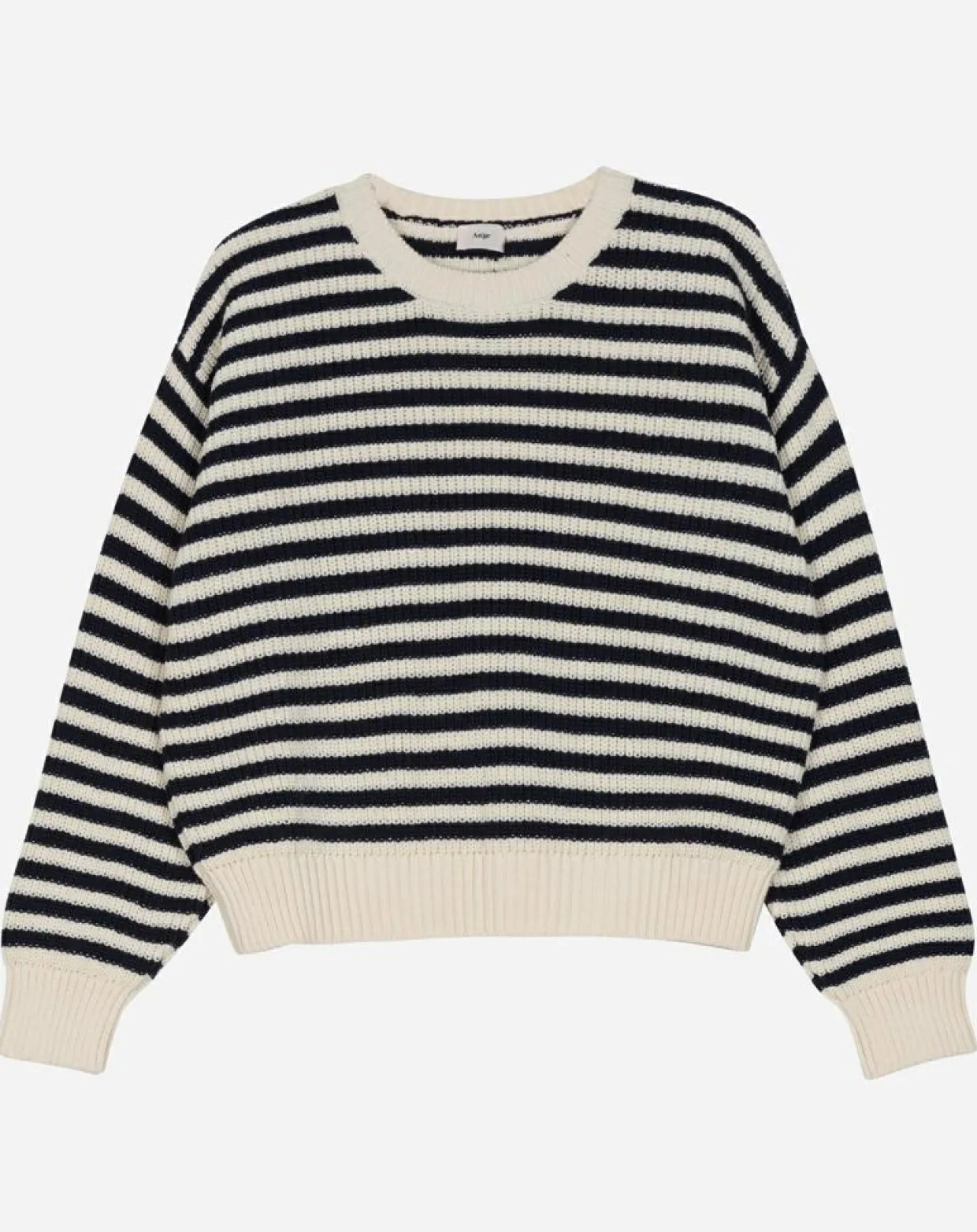 Femme An'ge Pulls^Pull marinière Jeanne en Laine mélangée écru/marine