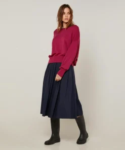 Femme Rodier Pulls^Pull Marjorie en Laine mélangée rouge grenat