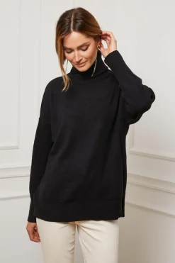 Pull Marny Noir-Fleur de cachemire