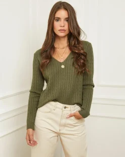 Pull Marta kaki-Soft Cashmere New