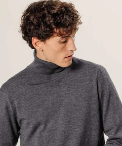 Pull Émile 100% laine col rond gris foncé-Rodier New