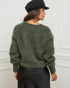 Femme L'Armoire de Suzette Pulls^Pull mi-long kaki