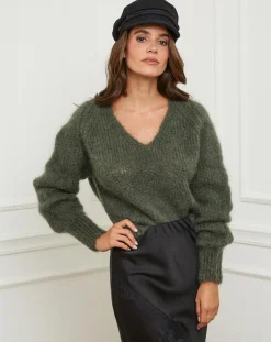 Femme L'Armoire de Suzette Pulls^Pull mi-long kaki